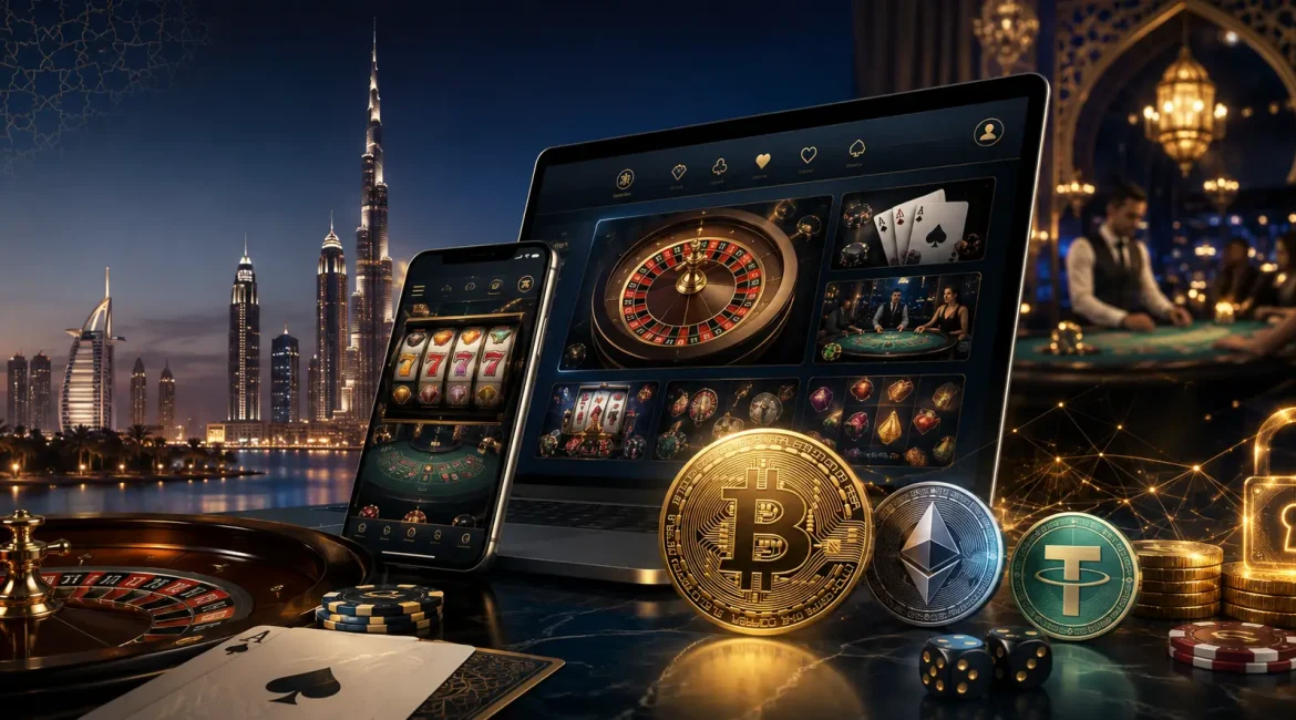 Luxury Crypto Casino in Dubai at Night